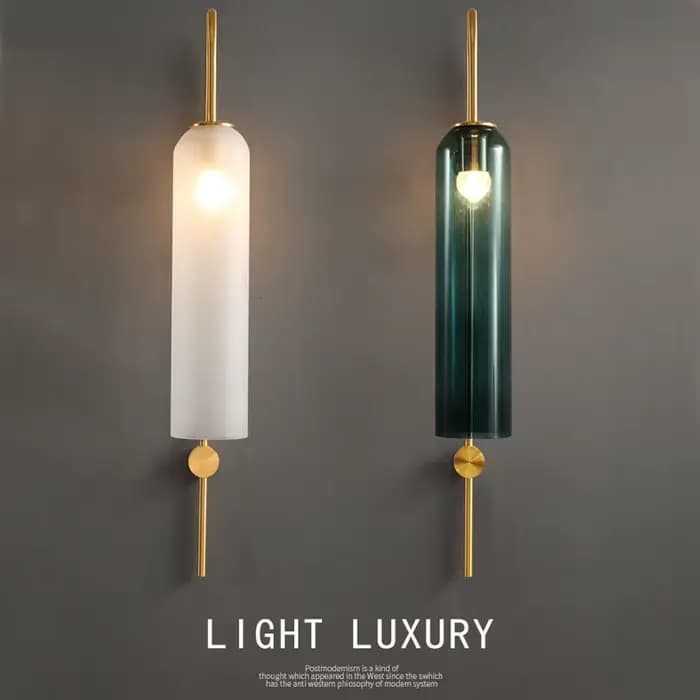 Applique Murale LED en Verre au Design Nordique Moderne, Luminaire Décoratif d'Nik, Idéal pour une Chambre à Coucher ou un Salon