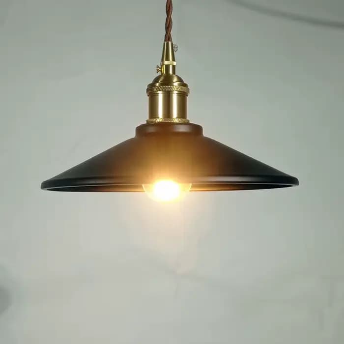 Plafonnier Suspendu en Laiton de Style Industriel, Luminaire Décoratif d'Nik, Rétro Américain, Nordique, Idéal pour un Restaurant, un Café ou un Bar
