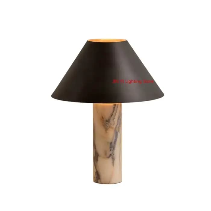 Lampe de bureau en marbre italien design créatif minimaliste salon chambre tête de lit atmosphère en marbre naturel lampe de bureau