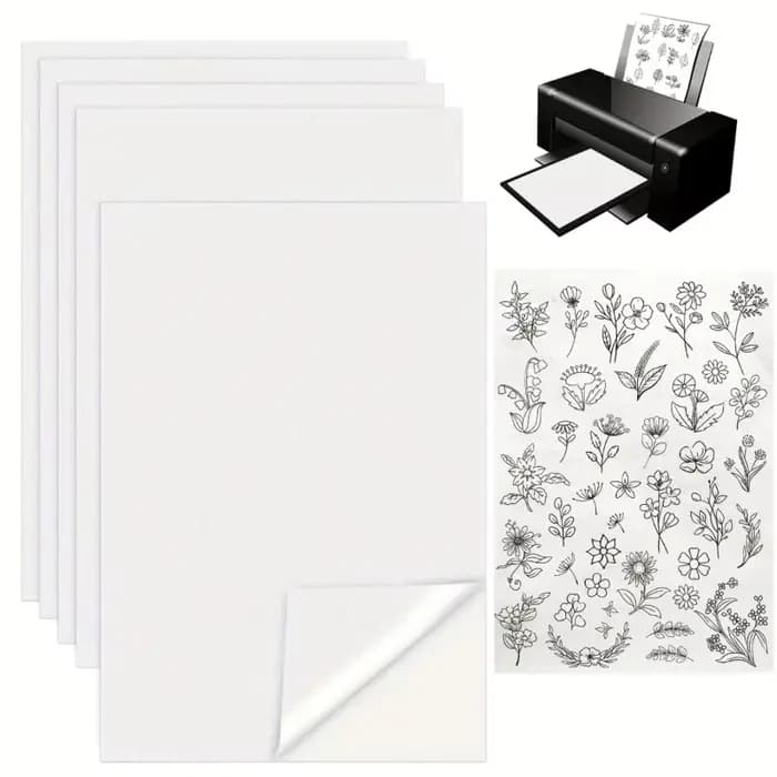 Stabilisateur de broderie collant et Soluble dans l'eau, artisanat écologique, papier imprimable, stabilisateur de lavage permettant pour l'impression, 10 pièces