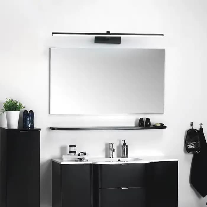 Applique murale LED moderne pour salle de bain, luminaire mural à trois couleurs, lampe de miroir de salle de bain en aluminium, éclairage de maquillage