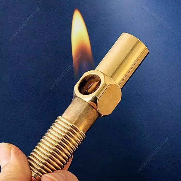 Nouveau briquet à essence géant en laiton 2026, briquet à glissière latérale, accessoires pour cigarettes, cadeau pour homme
