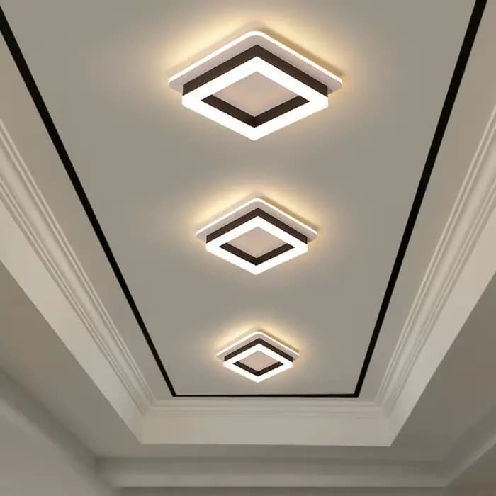 Lustre LED moderne éclairage intérieur pour couloir couloir monté en Surface acrylique plafonnier lampe à intensité variable Lustres maison déco