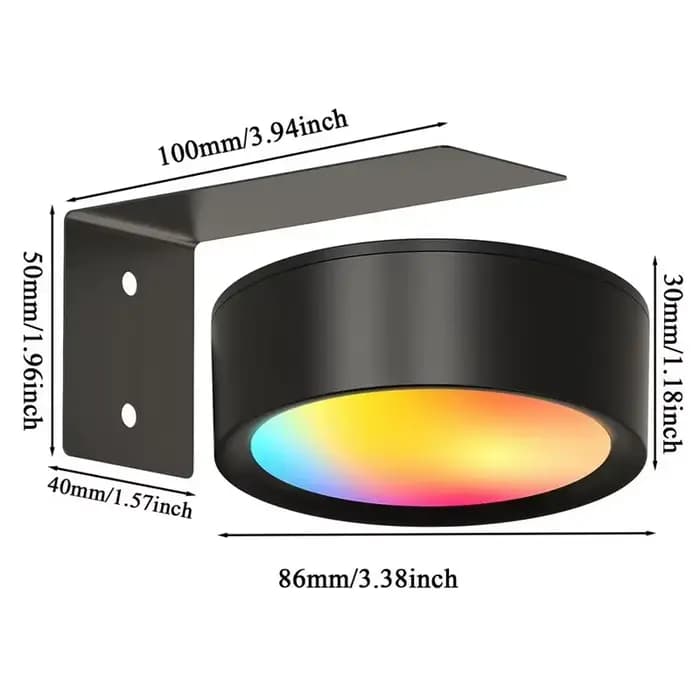Lampe murale LED pour décoration d'affichage artistique, lumière de peinture télécommandée avec 13 couleurs réglables, alimentée par batterie AAA, 1/2 pièces