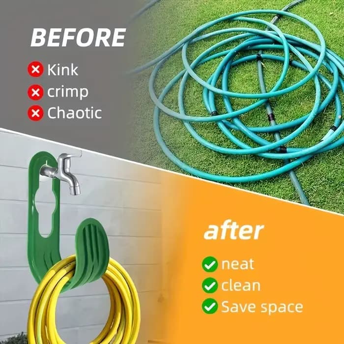 Le support de tuyau d'arrosage mural permettant de gagner de l'espace est un choix pour l'entretien extérieur des herbes de jardinage et crochet de rangement mur intérieur