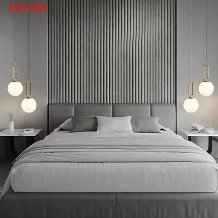 Lampes suspendues en verre et laiton ADELIER, style moderne, pour restaurant, salon, chambre à coucher, intérieur