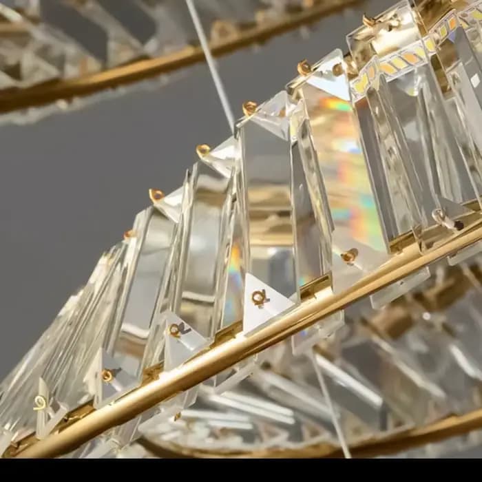 Anneau plafonnier LED moderne design éclairage en cristal pour salon chambre cuisine décoration maison intérieure chambre lumière LED