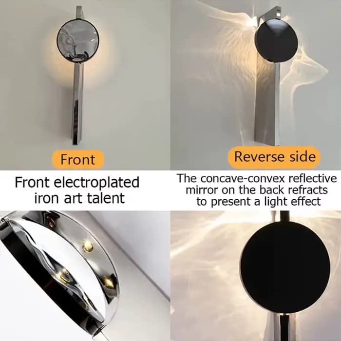 Applique murale LED minimaliste en acier inoxydable, lampe murale d'intérieur moderne pour salon et couloir