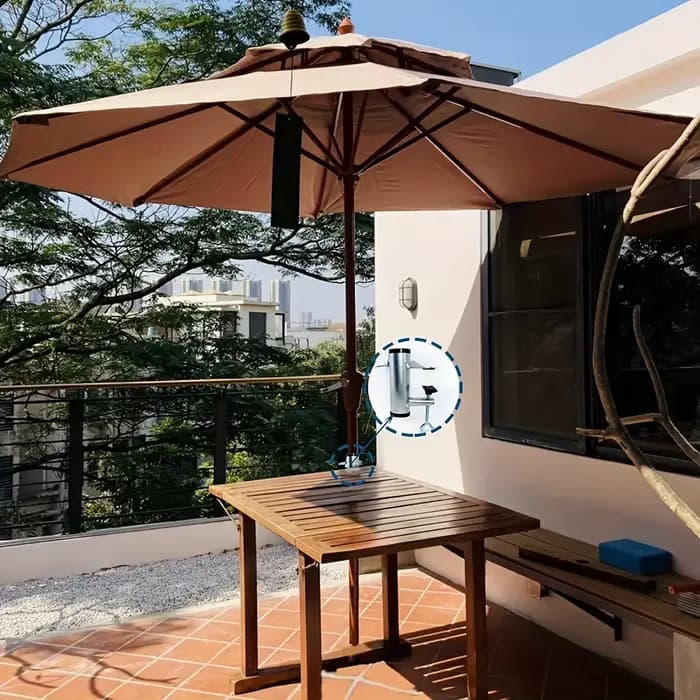 Pince parapluie pour terrasse extérieure, banc de terrasse, cadre partenaire, balustrade, bateau, poteau, clôture, table à manger sauvage, luminaire de partenaires, 1PC