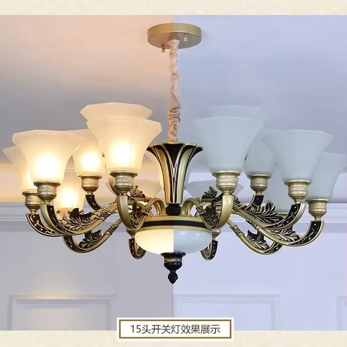 Lustres en métal de mode Vintage rétro lustre lumière lustres de luxe éclairage lampe en métal pour salon lit salle à manger