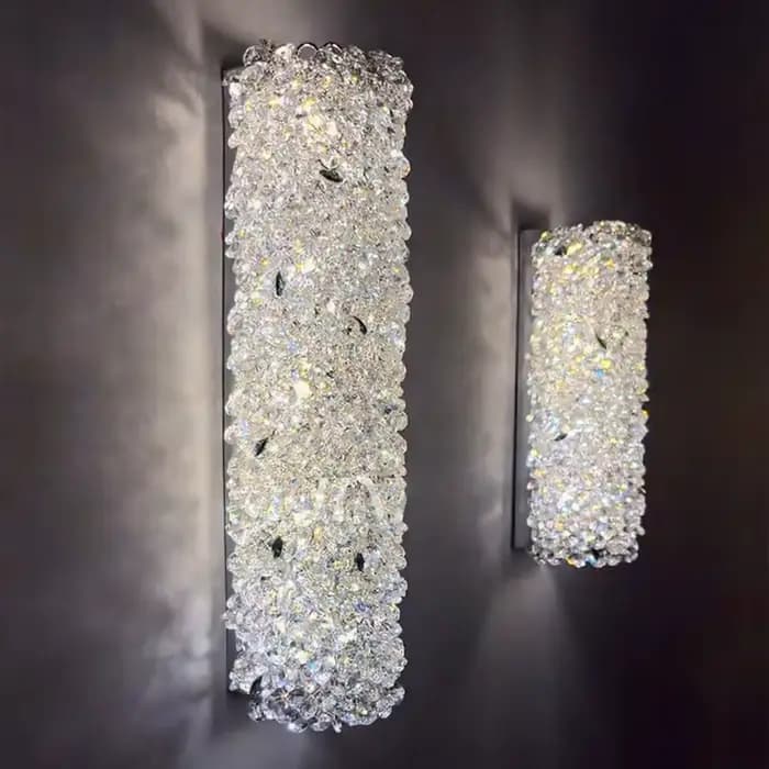 Applique murale en perles de cristal au Design moderne, pour chevet, salle de bains, couloir, allée, arrière-plan de télévision, luminaire décoratif d'intérieur