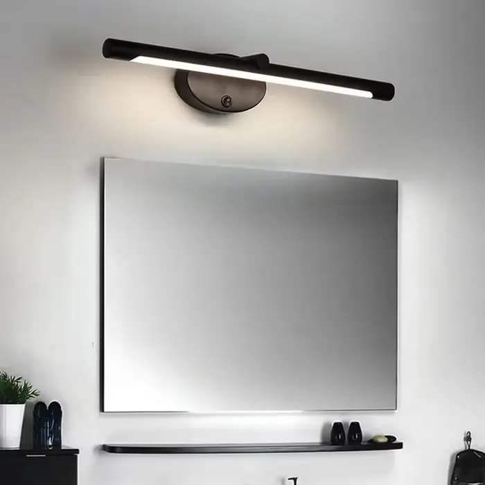 Applique murale LED moderne pour intérieur, lumière de miroir de salle de bain, applique murale minimaliste avec interrupteur tactile, éclairage de chambre et de salle de bain