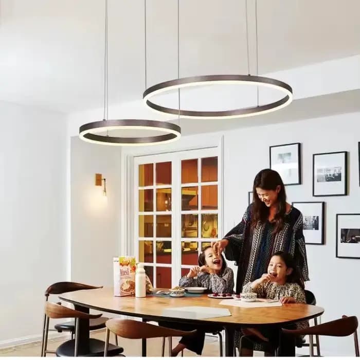 Plafond moderne à LEDs lustre anneau circulaire lustre salon chambre salle à manger éclairage maison éclairage intérieur décor lustre