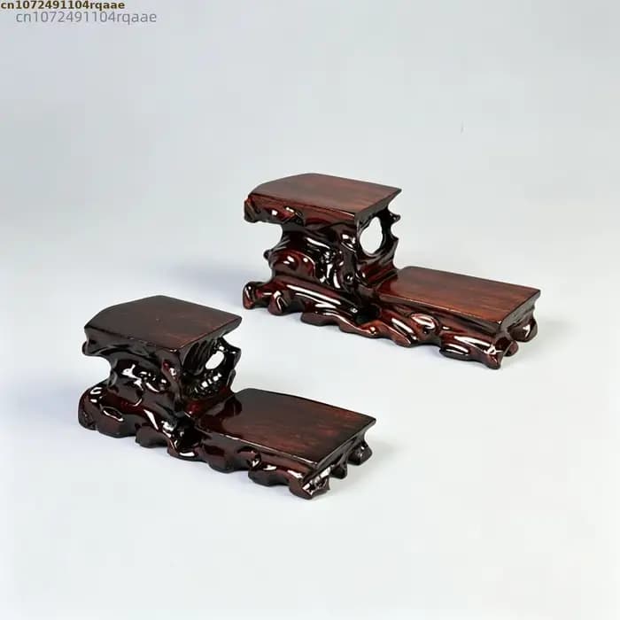 Base de présentation en bois massif, support en bois à niveaux pour ornements, théières et cristaux, étagère de décoration de bureau pour vases et bonsaïs