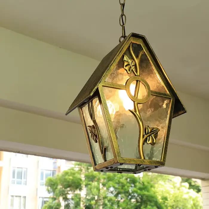 Lustre d'extérieur étanche, suspension pour cour, balcon, couloir, allée, pavillon, terrasse, jardin, villa
