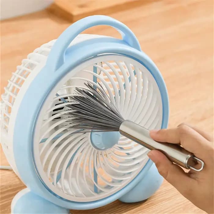 Brosse de nettoyage multifonctionnelle, 2 pièces, manche en acier, brosse de nettoyage domestique, aide au nettoyage de la maison
