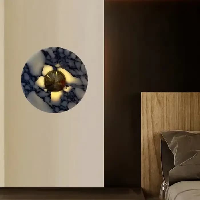 Applique murale Art déco en pierre et métal doré, nouveau Style, pour chambre à coucher, Foyer, escaliers, allée, livraison directe, lampe d'ambiance 3000K 20/25/30cm
