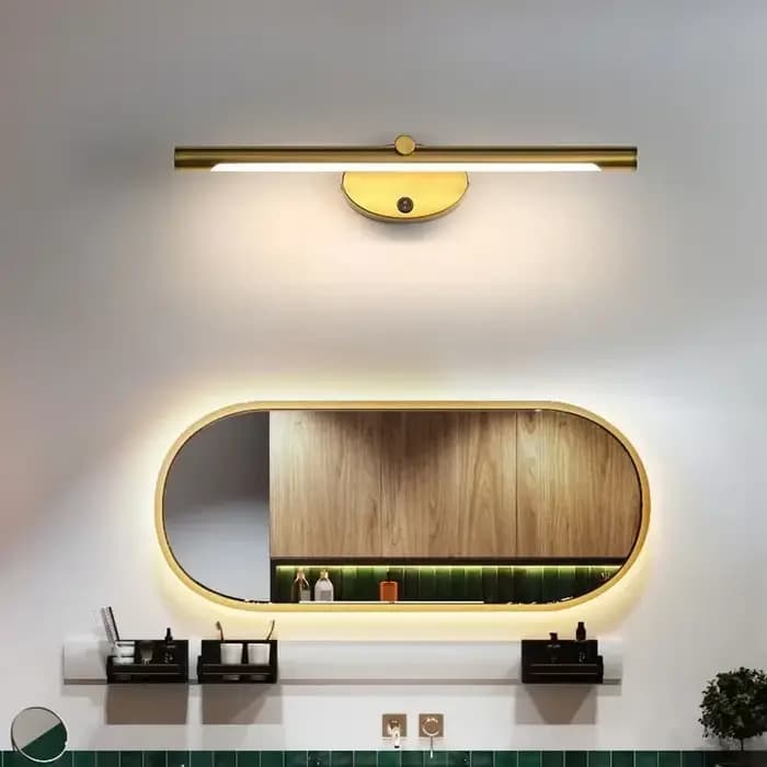 Applique murale LED moderne pour intérieur, lumière de miroir de salle de bain, applique murale minimaliste avec interrupteur tactile, éclairage de chambre et de salle de bain