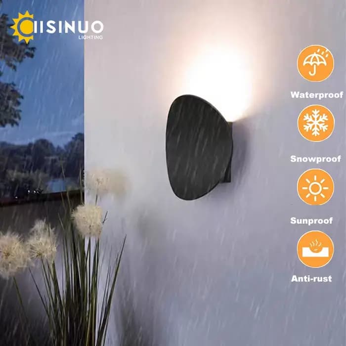 Applique murale LED en aluminium pour porche extérieur, lampe étanche pour maison, porte, décoration de garage, luminaires
