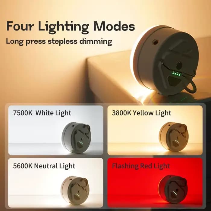 MOSLIGHTING extérieur LED Camping lumière 4 Modes MiNi Portable accrocher tente lampe USB Rechargeable Portable étanche lumière de secours