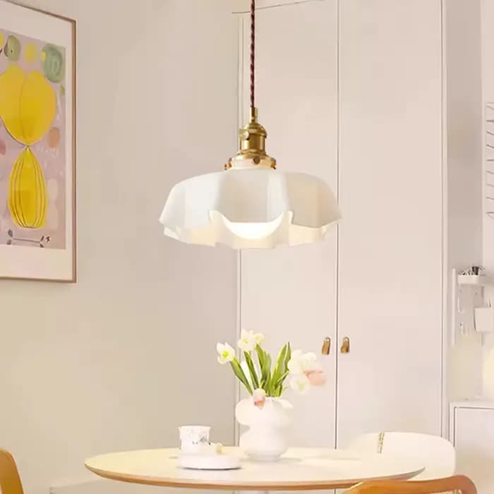 Lampe suspendue longue en verre moderne avec interrupteur, tête de lampe en aluminium et tout en cuivre, éclairage pour chambre à coucher, chevet et salle à manger