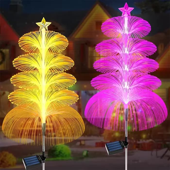 Lampe solaire d'extérieur en forme de méduse, couleur changeante, luminaire décoratif de paysage, idéal pour un jardin ou une prise de terre