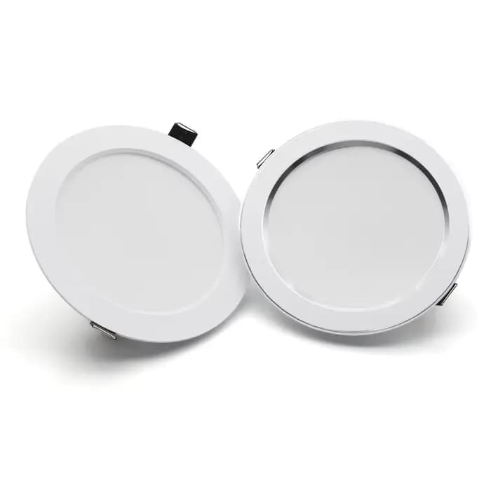 Spots LED Plafond Downlight AC 220V 18W 15W 12W 9W 7W Encastré Rond Lampe Spot LED Dowm Light Panneau d’éclairage intérieur caché, Spot Lumineux LED Circulaire Encastrable pour le Plafond, Éclairage d