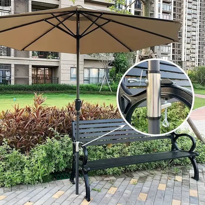 Pince parapluie pour terrasse extérieure, banc de terrasse, cadre partenaire, balustrade, bateau, poteau, clôture, table à manger sauvage, luminaire de partenaires, 1PC