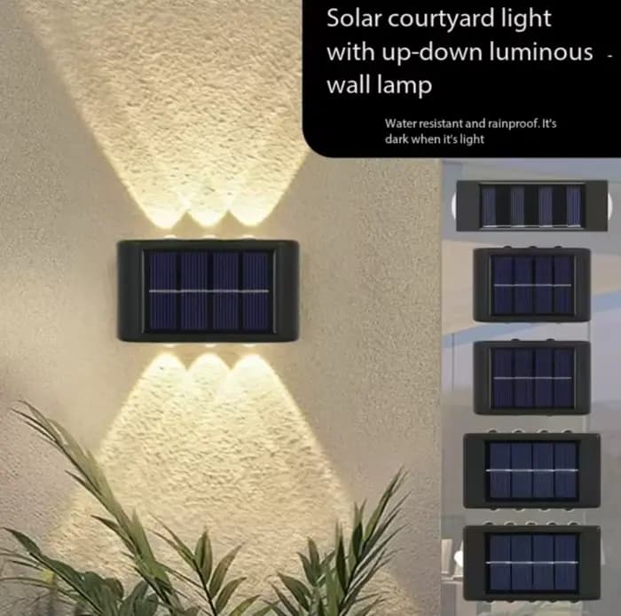 Lampe murale solaire LED extérieure étanche, allumage automatique du crépuscule à l'aube, pour clôture, jardin, cour, porche, allée, patio, décoration de la maison
