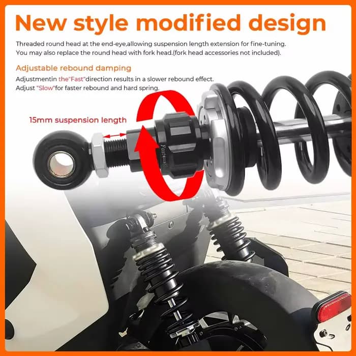 Amortisseur de Suspension arrière universel pour moto, 330mm, noir, pour Honda, Yamaha, Kawasaki, Suzuki, Ducati, accessoires