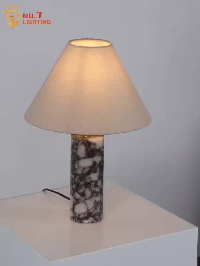 Lampe de table en marbre minimaliste design, LED E14, ambiance luxueuse, lampes de bureau, décoration intérieure, chambre à coucher, chevet, salon, bureau, hôtel