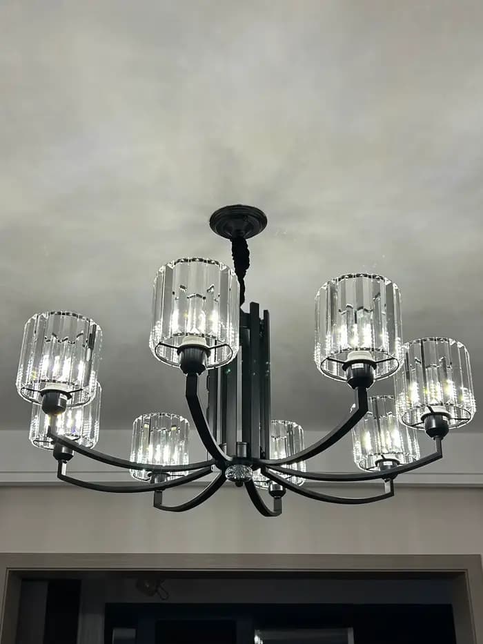 Lustre en cristal LED de style américain, luxe léger, décoration intérieure, chambres principales et d'invités, chambres à coucher, salles à manger, luminaires