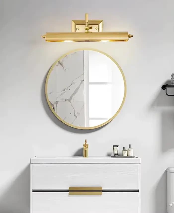 Lampe murale LED dorée, style rétro, pour salle de bain, miroir de maquillage, chevet, peinture antique