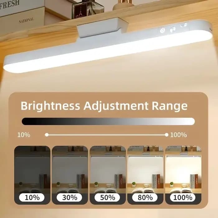Lampe de Table LED suspendue magnétique, Rechargeable par USB, lampe de bureau, 3 couleurs, lampe de lecture, variable, pour armoire, garde-robe, veilleuse