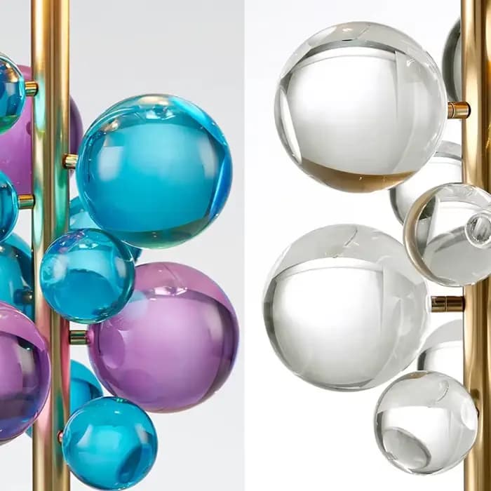 Globo-Lampe de Table Créative Manuelle en Forme de Champignon, Boule de Verre Colorée pour Salon, Chambre à Coucher, Lecture