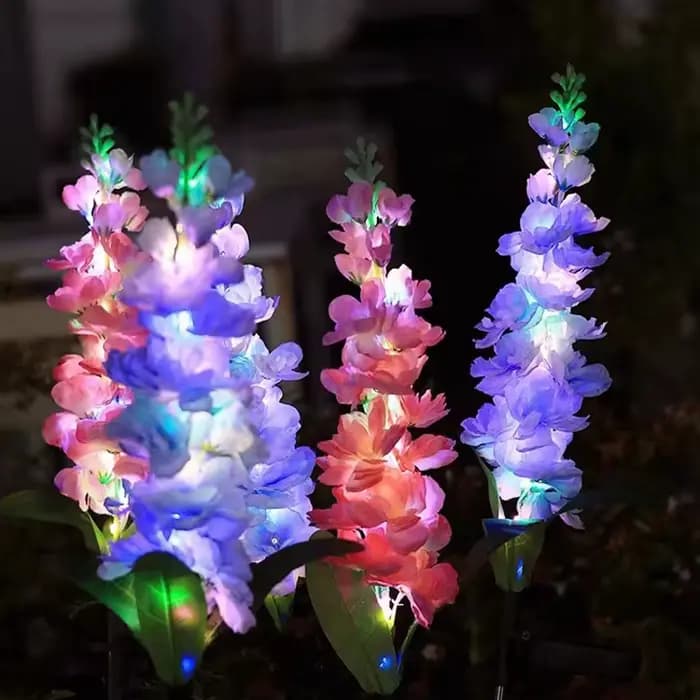 Lampes solaires de jardin, lampes solaires en forme de fleur imperméables améliorées, utilisées pour la décoration de fête, de jardin, de cour, de patio et de pelouse