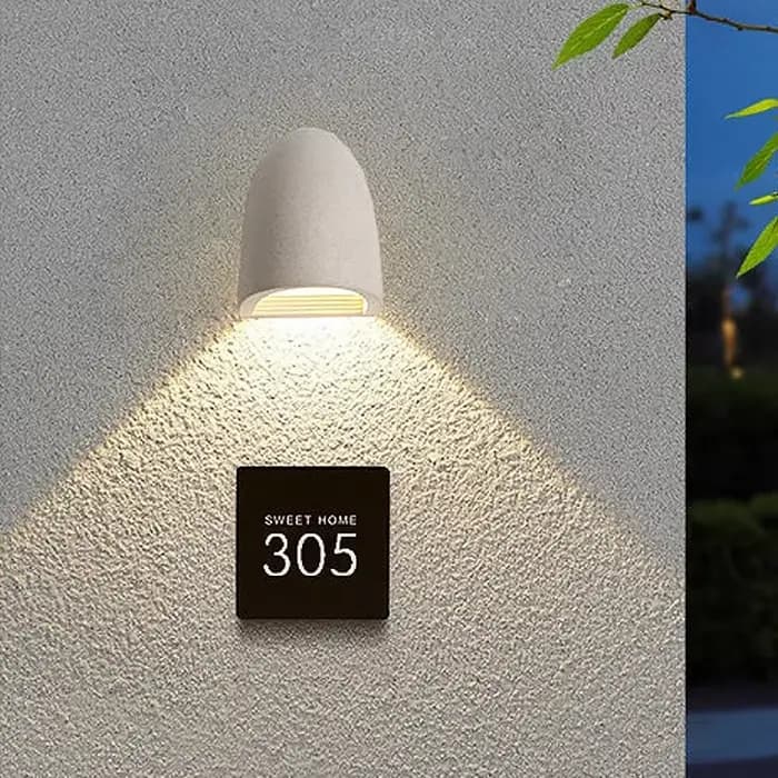 Lampes étanches, style moderne et épuré, pour mur de fond, terrazzo, terrasse extérieure, villa, cour, clôture, mur en ciment