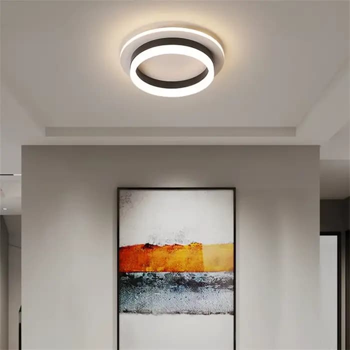 Lustre LED moderne éclairage intérieur pour couloir couloir monté en Surface acrylique plafonnier lampe à intensité variable Lustres maison déco
