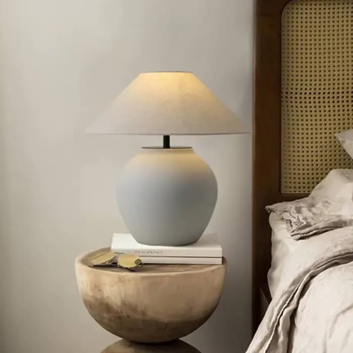 Lampe de Table japonaise Style wabi-sabi, décoration de chambre en céramique, Simple rétro, chambre à coucher, chevet, canapé, table basse, lumière décorative