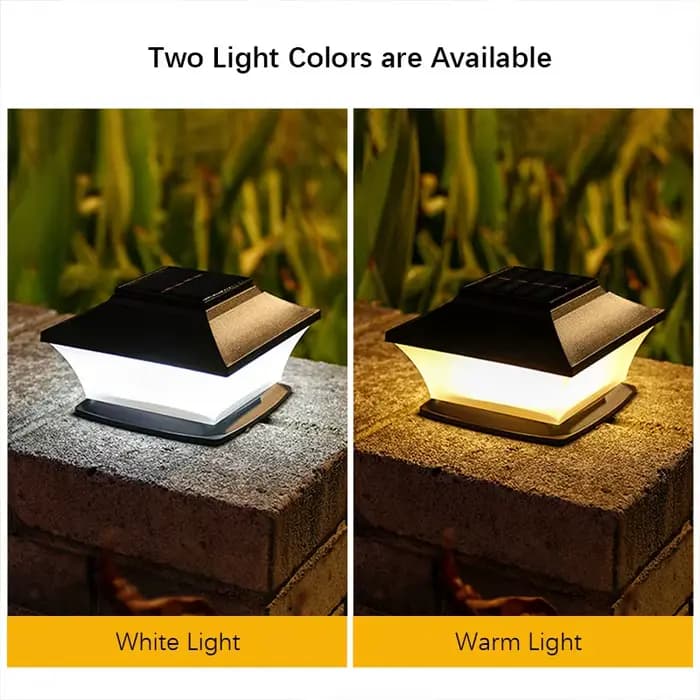 Pilier extérieur à énergie solaire avec marche/arrêt automatique, éclairage paysager LED pour les voies de jardin, les poteaux de Patio de clôture