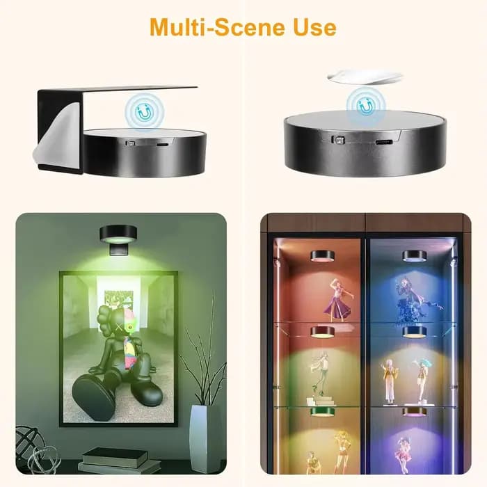 Lampe murale LED pour décoration d'affichage artistique, lumière de peinture télécommandée avec 13 couleurs réglables, alimentée par batterie AAA, 1/2 pièces