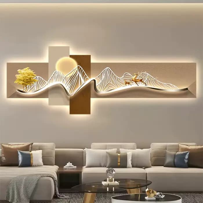 Décoration LED d'entrée moderne avec un support, décoration de maison, chambres principales et invites, chambres à coucher, couloirs, canapés, arrière-plans, appliques murales