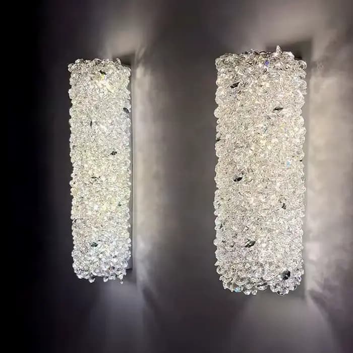 Applique murale en perles de cristal au Design moderne, pour chevet, salle de bains, couloir, allée, arrière-plan de télévision, luminaire décoratif d'intérieur