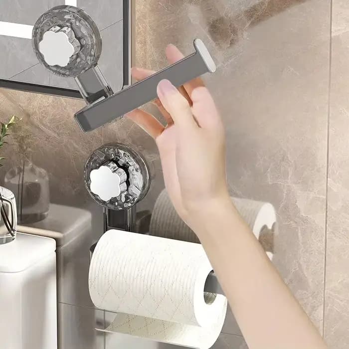 Porte-papier hygiénique mural avec ventouse – Installation auto-adhésive sans perçage, rouleau de mouchoirs polyvalent