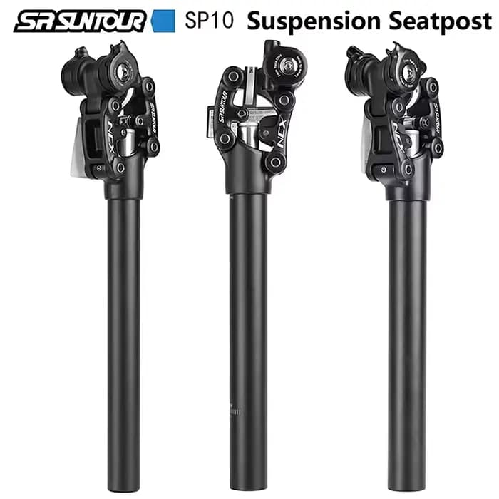 Tige de selle à suspension SR Suntour CNC, débattement de 50 mm, longueur de 350 mm, amortissement réglable multi-tailles 27,2-33,9 mm pour VTT