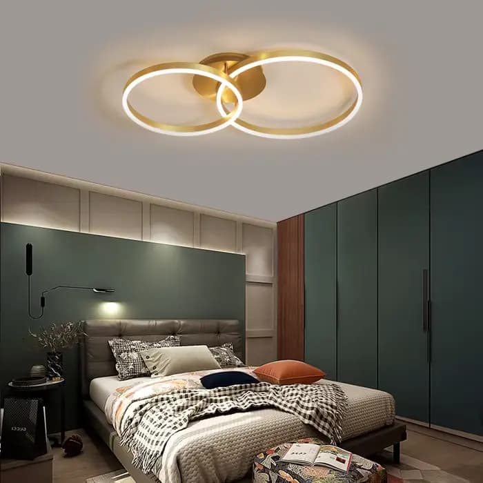 Plafonnier LED Circulaire avec Télécommande, Luminaire Décoratif de Plafond, Idéal pour un Salon, une Chambre à Coucher, une Salle à Manger ou une Cuisine