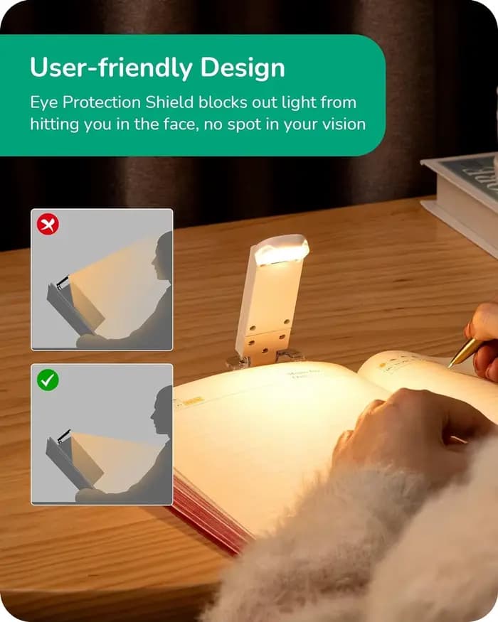 Lampe de lecture LED Rechargeable par USB, Protection des yeux, veilleuse Portable à Clip, lampe de bureau, marque-page, lumière de lecture