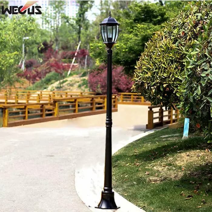 Lampe d'extérieur de jardin d'ingénierie européenne, éclairage de jardin et de route, H 1.75m