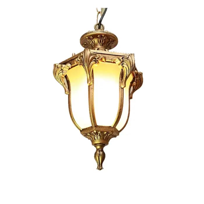 Lampe Suspendue Rétro d'Extérieur en Europe, Luminaire Décoratif, Idéal pour un Jardin, un délégations, un Hôtel ou un Restaurant
