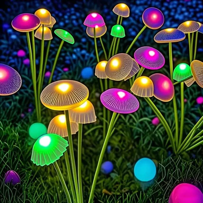 Lampes solaires de jardin LED double Mode lumières solaires en forme de champignon décor étanche cour Patio voie méduse pour ambiance de jardin